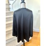 Lane Bryant SET Orange Satin Black Satin Long Sleeve Popover Tunic Blouse 22/24 Photo 10
