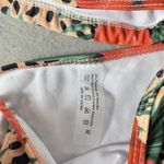 Boutique Leopard and Hibiscus Flower Print String Bikini Size M Tan Size M Photo 4