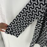 Slinky Brand Slinky Womens Size M‎ Black & White Zigzag Lace Knit Open Front Cardigan Photo 2