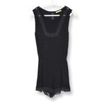 Ymi  Black Eyelet Lace Trim Romper Sz S Photo 1