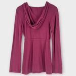 Athleta Vintage  Bamboo Cashmere‎ Blend Knit Drawstring Waist Hooded Tunic Y2K Photo 1