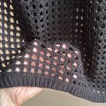 Black Crochet Beach Coverup, Maxi Dress, Size Medium/Large Photo 5