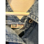 Faded Glory Y2K  Jean Shirt Size‎ XL Denim Sleeveless Collared Cutout V-neck Photo 6