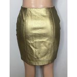 Anne Klein New. faux gold metallic mini skirt. 4/6 Photo 4