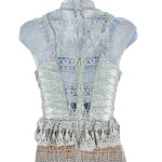 Boutique  Unbranded Mini Dress Sleeveless High Neck Lace Ruffle Sage Mint Blue Photo 89