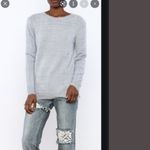 Ecru  lab fuzzy open back tie sweater cream white Photo 1