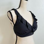 Ralph Lauren  Black Underwire Ruffle Bikini Top Women's Size 14 NWT Photo 4