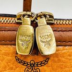 MCM VISETOS SIGNATURE LEATHER COGNAC SATCHEL MEDIUM Photo 3