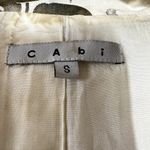 CAbi Wimbledon Courtside Trench Coat Double Breasted Floral Belt Cream Gold S Photo 4