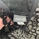 Aerie American Eagle Black Floral Lace Racerback Bralette Photo 5