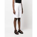 Fabiana Filippi High Waisted Knee Length Linen Blend‎ Shorts Size XXL White Photo 1