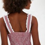 Free People NEW Stylish Red Gingham Women's Bodysuit large Photo 2