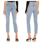 AGOLDE  Riley High Rise Straight Crop Jeans in Shiver Size 27 Photo 2