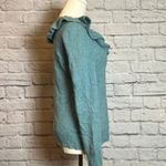 Lauren Ralph Lauren 100% Cashmere Ruffle Neck Sweater Women's M Blue Size M Photo 2