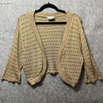 Caren Sport Sweater 2X Crochet‎ Shrug Cropped Cardigan Vintage 90s Y2K Brown Size undefined Photo 6