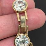 Givenchy Gold-tone Chain Clear Crystal Bezel 39” Long Station Necklace 67g. Photo 14