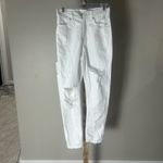 American Eagle Womenโs Size 0R White Skinny Jeans Distressed Ripped Knees Photo 3