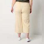 st. john's bay  Wide Leg Plus Wide Leg High Rise Capri Pant Birch Beige 2X NWT Photo 1