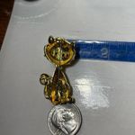 Two Sisters Cat Gold Tone Green Eyes Brooch Pin Photo 4