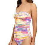 Ralph Lauren LAUREN Summer Tie Dye Twist Swimsuit One Piece Convertible Size 12 Photo 2