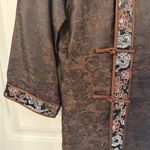 Chinese Elegant Brown Floral Jacket Photo 4