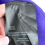 Alexander Wang 100% Silk Wrap Mini Cocktail Dress 2 Purple Petal Belt Tie Luxury Photo 11