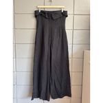 Banana Republic Women's Black Onda Linen Strapless Wide Leg Jumpsuit size 8 Boho Photo 4