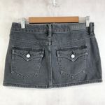 PacSun  Micro Mini Skirt 24 Black Denim Y2K Grunge 2000s Low Rise Street Indie Photo 2
