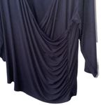 Grace Elements π€ Grace Jersey Knit 3/4 Sleeve Surplice Faux Wrap Top, Black, Plus-Size 2X Photo 4
