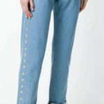 Moschino  COUTURE Light Wash‎ Nailhead Studded Jeans Size 8 Photo 0