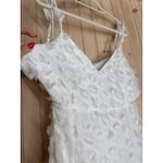 Lulus NWT  Darling Flirtation White 3D Floral Applique Tie-Back Midi Dress Sz XXL Photo 3