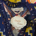 Simply Couture Blue Boho Geometric Print Midi Dress Size Small Photo 7