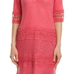 Cullen linen crochet lace trim dress size medium Pink Photo 0