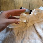 Wrapper y2k White Smocked Tie Front Skater Skirt Made in USA Photo 4