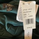 AQUA  Green Velvet Sleeveless V-Neck High-Low Midi Sheath Cocktail Dress Size 6 Photo 6