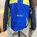 Columbia Vintage  Jacket Coat Anorak Pullover Radial Sleeve Neon Colorblock‎ Ski Photo 2