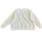 Gap Oversized Pullover Sweatshirt Sweater White Gold Silver Logo Stretch Size XL Photo 6