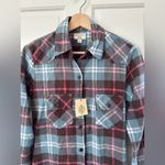 NEW! Matchstick Women’s Plaid Flannel Shirt 100% Cotton Blue Pink Size XS Photo 4