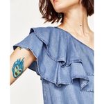 ZARA ✨ HP✨FRILLED ASYMMETRIC DRESS:✨ Photo 3