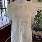 Gypsies & Moondust  NWOT White Floral Lace Tee Photo 0