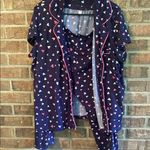 Dearfoams  Navy Heart Print Pajama Set Photo 0