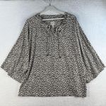Chico's 3 US XL 16 Micro Cheetah East West Top Animal Print Blouse Safari Women’s Photo 3