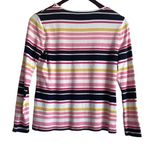 Talbots Tee Women Top MP Multicolor Stripe Lightweight Cotton Preppy Beachy Photo 2