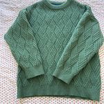 Aelfric Eden  Textured Green Crewneck Sweater Photo 0