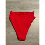 l*space L* Hot Red High Rise Bitsy Cut Bikini Bottoms Sz Large NWT  2 Photo 2