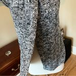 August Silk  Sweater Black White Cotton Acrylic Womens Medium Turtleneck Photo 9