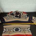 American Eagle  Outfitters Blue Tan Aztec Hooded Pullover Sweater Size Medium Photo 11