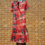 Winnie Fashion hawaii Hawaiian MuuMuu Hawaiian Dress Floral dress Red Size M Photo 9