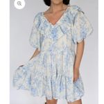 Floral Blue and White Dress Photo 4