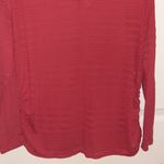 Lane Bryant NWOT Red Long Sleeve Knit Top w/Burnout Stripes Photo 1